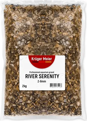 Zdjęcie produktu dla Kruger Meier River Serenity 2–8 mm – Żwirek akwarystyczny 2 kg