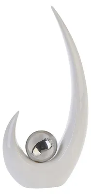Productafbeelding van GILDE Skulptur, "Move", Keramik, weiß, , L. 7 cm, B. 17 cm, H. 36,5 cm 96888 /Abverkauf nur solange Vorrat reicht