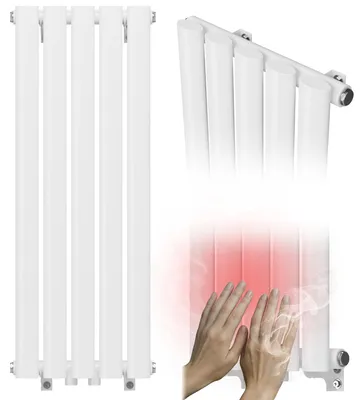 Zdjęcie produktu dla Granitan – grzejnik łazienkowy – suszarka do ręczników – 80 x 30 cm – biały – pionowy – AXIS