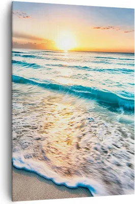 Produktbild von Bild auf Leinwand - Leinwandbild - Einteilig - Meer Welle Strand - 70x100cm - Wand Bild - Wanddeko - Wandbilder - Leinwanddruck - Wanddekoration - Leinwand bilder - Wandbild - PA70x100-3621