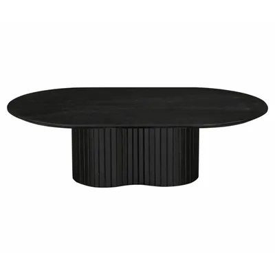 Produktbild von Couchtisch Oval - Schwarz - Mangoholz - 120cm - Couchtisch Ava - Giga Meubel