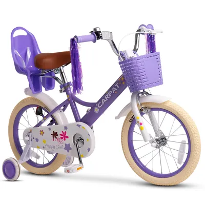 Produktbild von Velors Kinderfahrrad 14 16 Zoll Kinderfahrrad für 3-7 Jahre 1 Gang Kettenschaltung Mädchen Jungen Fahrrad Bike mit Stützräder ab 3 Jahre