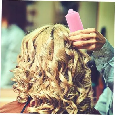 Produktbild von 10 Stück rosa Schwamm-Lockenwickler für das Haarstyling