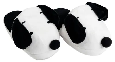 Immagine prodotto di Le pantofole Peanuts Snoopy 3D con orecchie a sventola per donne e uomini - pantofole unisex pantofole pantofole bianco nero 35-37