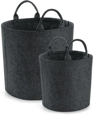 Immagine prodotto di BagBase BG728 | Trug in feltro 30 x 30 cm (S) o 40 x 40 cm (M) - Colore: Charcoal Melange - Taglia: M