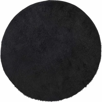 Produktbild von Teppich Shaggy Hochflor NAVARRA Schwarz 120x120 cm Polyester