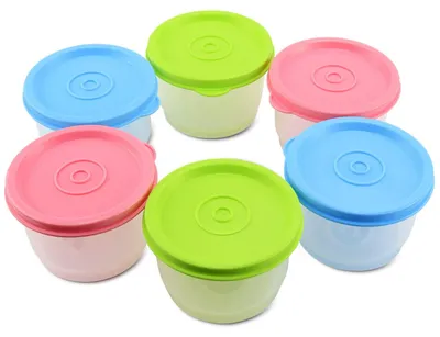 Vershouddozen mit Deckel, 6 Stück, 160 ml, BPA-frei