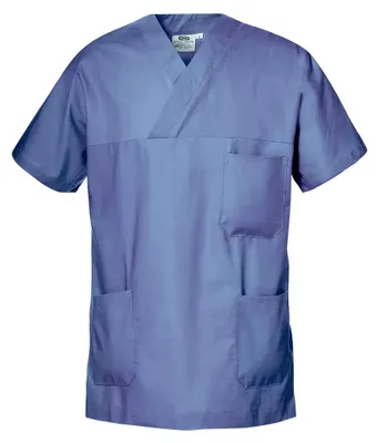 Produktbild von Sir Safety Cardio Herren Kasack Kurzarm aus 100% Baumwolle mit V-Ausschnitt, 3XL, Hellblau