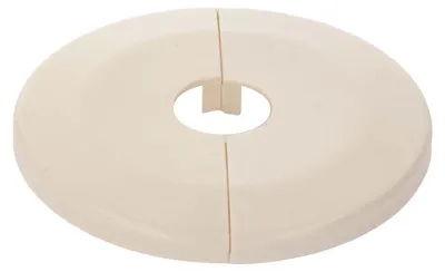 Produktbild von tecuro Scharnierrosette Ø 15 mm x Ø 65 mm x 6,5 mm - Kunststoff ABS weiß