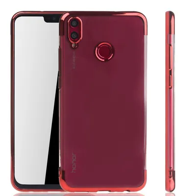 Produktbild von Handyhülle für Huawei Honor 8X Rot - Clear - TPU Silikon Case Backcover Schutzhülle in Transparent   Rot
