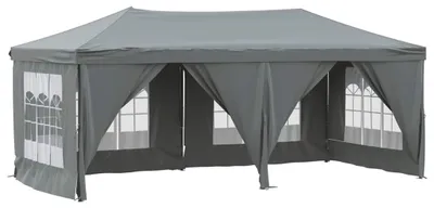 Immagine prodotto di vidaXL Tenda pieghevole per feste con pareti laterali antracite 3x6 m