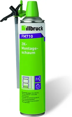 Produktbild von Illbruck 2K-Montageschaum FM710 400 ml B2 grün m.Einweghandschuhe Dose 12 Stk