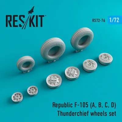 Produktbild von ResKit RS72-0076 - 1:72 F-105 (A,B,C,D) Thunderchief wheels set