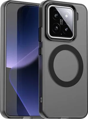 Immagine prodotto di Custodia magnetica per Xiaomi 15 Pro, sottile custodia traslucida opaca antiurto Nero