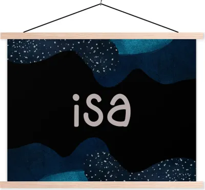 Produktbild von MuchoWow® Textilposter Isa - Pastell - Mädchen 120x90 cm mit holzfarbenen Rahmen - Magnetisch