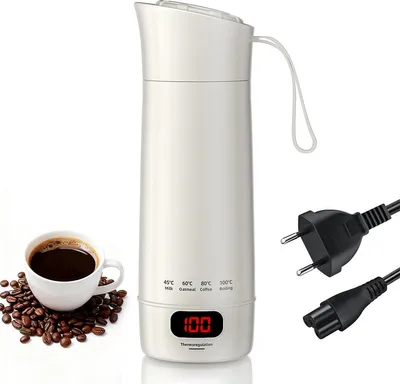 Produktbild von Mini Reise Wasserkocher 0,4L, kompakt & tragbar, Edelstahl 304, schnellkochend, automatische Abschaltung, BPA-frei