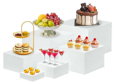 Productafbeelding van Set van 6 acryl taartstandaards voor desserts en decoratie