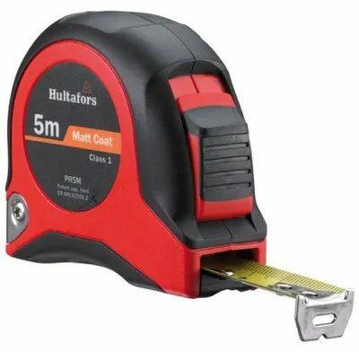 Obrázek produktu pro Hultafors svinovací metr PR délka 5 m, šířka 19 mm, ocelový svinovací metr + měřítko