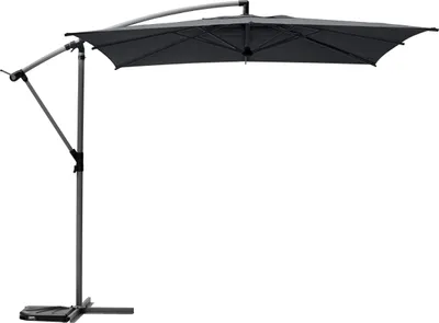 Produktbild von Freistehender quadratischer sonnenschirm "manoa" aus schiefer d2,5x2,5m aus stahl - Hespéride
