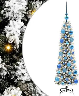 Image de vidaXL Arbre de Noël artificiel avec 150 LEDs avec support blanc 120 cm