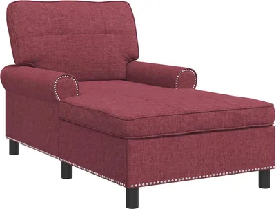 Produktbild von vidaXL Lounge-Liege mit Kissen Weinrot 91 x 157 x 91 cm Stoff