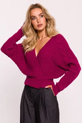 Produktbild von Made of Emotion Damenpullover mit Ausschnitt Ruuhaach M809 rosa One size