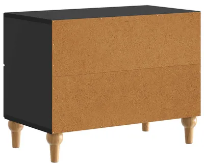 Image de vidaXL Table de chevet noire 62 x 34,5 x 48 cm en aggloméré