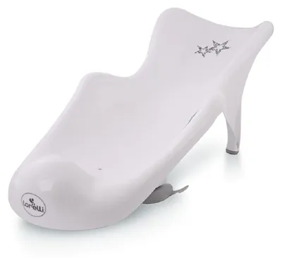 Image de Lorelli Baby Transat de bain Transat de bain dès la naissance, taille 51 x 22 x 20 cm blanc gris foncé