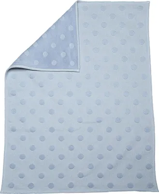 Produktbild von FUSSENEGGER Babydecke Riga Punkte blau 629602 9007213201911