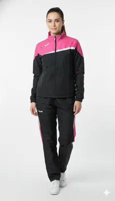 Produktbild von Präsentationsanzug DAMEN pink/schwarz Sportanzug Jogginganzug Freizeitanzug *AUSLAUFMODELL* Größe: XL (40)