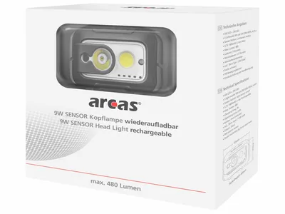 Produktbild von ARCAS 9W Sensor Headlamp Latarka czołowa ładowalna