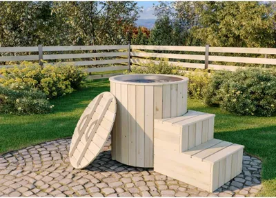 Produktbild von FinnTherm Cold Tub aus Holz mit 19 mm Wandstärke