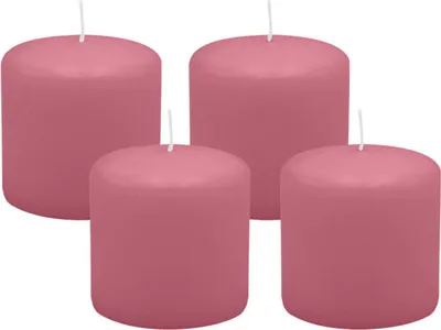 Produktbild von 4er Set Adventskranzkerzen Antique Pink Ø 60 x 80 mm