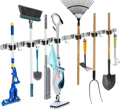 Produktbild von Gartenbesenhalter aus Edelstahl für den Garten