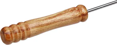 Produktbild von Relaxdays Grillspieße, 6er Set, Holzgriff, Sicherer Abstand, Lagerfeuer, Universal, 80 cm lang, Edelstahl, Silber/Natur