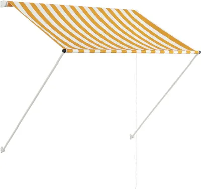 Obrázok produktu pre stiahnuteľná markíza vidaXL 150 × 150 cm žlto-biela