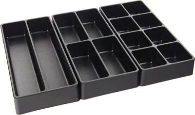 Immagine prodotto di Organizer cassetti, cassetta porta attrezzi, banco da lavoro officina, organizer scrivania per cucina e garage, attrezzi officina e contenitori per bagno, 3 misure, 3 pezzi 40 mm
