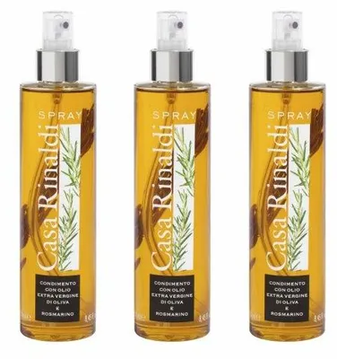 Zdjęcie produktu dla Casa Rinaldi oliwa z oliwek extra virgin z rozmarynem w sprayu 250 ml, opakowanie 3 szt