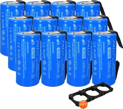 Obrázek produktu pro LiFePO4 baterie, kapacita 7200 mAh, vysoká vybíjecí rychlost, 12 kusů baterií