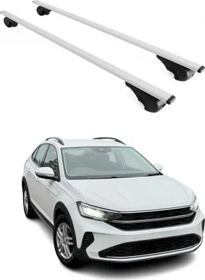 Produktbild von Dachträger Gepäckträger für VW Taigo 2020-2025 Grundträger Metall Silber 2tlg