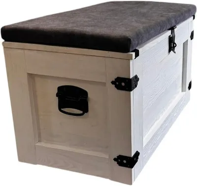 Immagine prodotto di Cassettone bianco con cuscino antracite