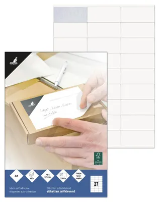 Productafbeelding van Etiket Kangaro ILK 70x32mm doos à 100 vel 27 etiketten per  A4 vel