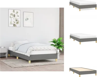 Produktbild von vidaXL Bettgestell Dunkelgrau 90x200 cm Stoff -  Betten & Bettgestelle