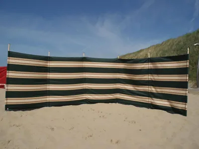 Produktbild von Strandwindschutz 6 m, grün/braun/beige, Polyacryl-Windschutz – 6 m Camping-Windschutz