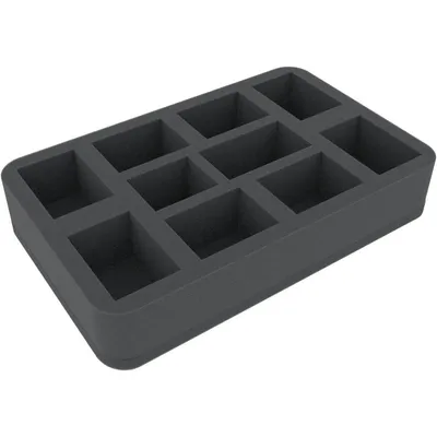 Image de Insert en mousse pour 10 figurines Warcry avec compartiments