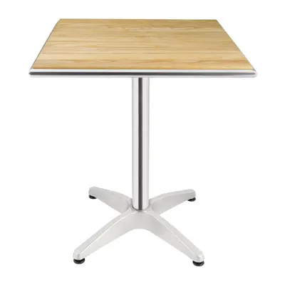 Obrázok produktu pre Bolero stôl, doska z jaseňového dreva, štvorcový, 60 cm, 1 noha