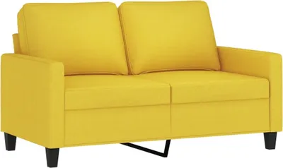 Produktbild von 2-Sitzer-Sofa Hellgelb 120 cm Stoff