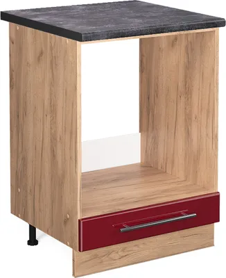 Obrázok produktu pre Skrinka na prestavbu sporáka Vicco Fame-Line Bordeaux vysoký lesk 60 cm , AP Antracit, Model 46160