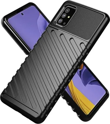 Obrázek produktu pro cofi1453® Hybrid Armor Case Protective Case "Thunder" Case Bumper Cover Pouzdro na mobilní telefon Matt Cover Robust Non-slip kompatibilní s Samsung Galaxy A51 (A515F)