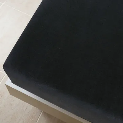 Zdjęcie produktu dla vidaXL prześcieradło jersey czarne 140x200 cm bawełna